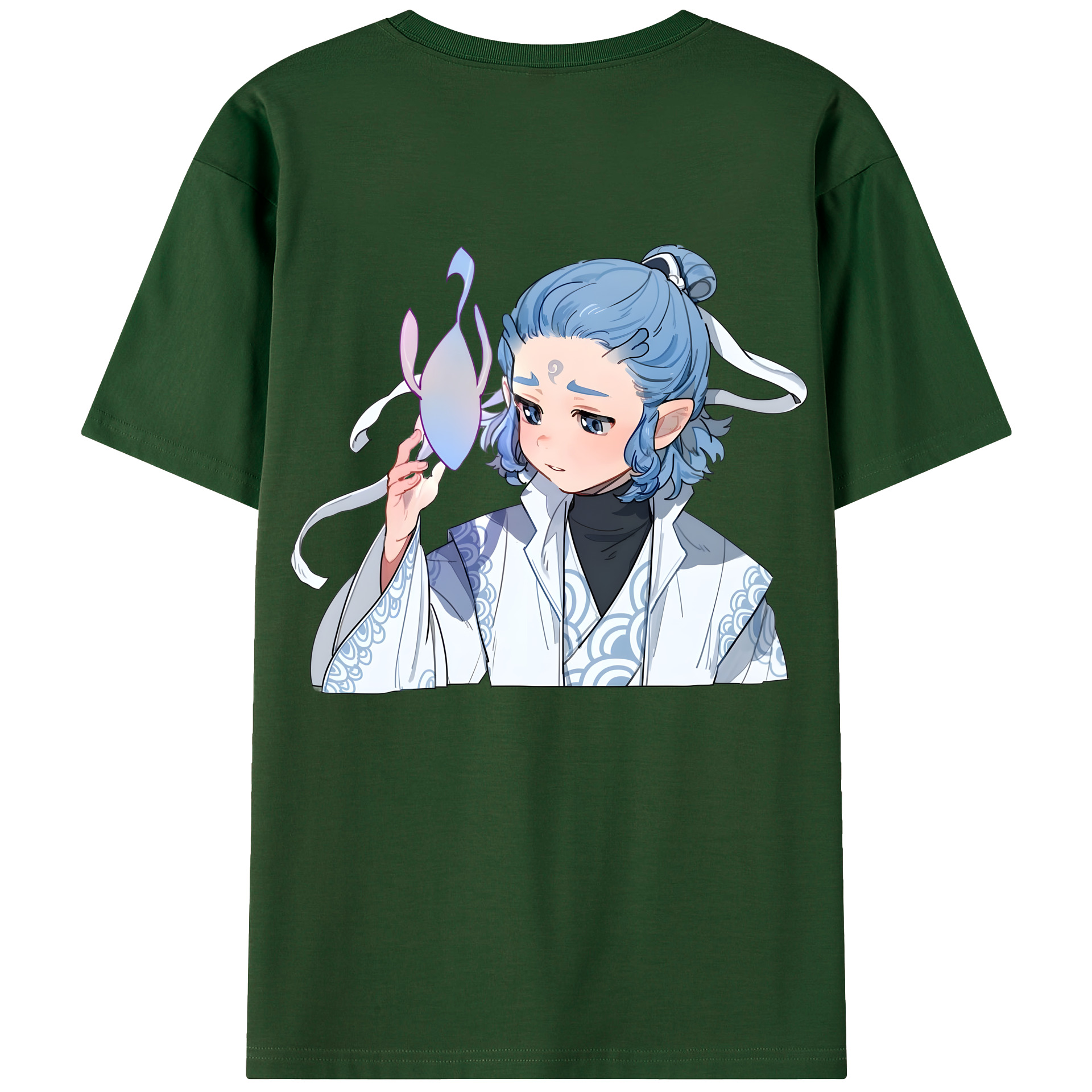 （画像用） Ne Zha 2 ナタ 魔童の大暴れ 綿100％半袖Tシャツ（背面プリント）